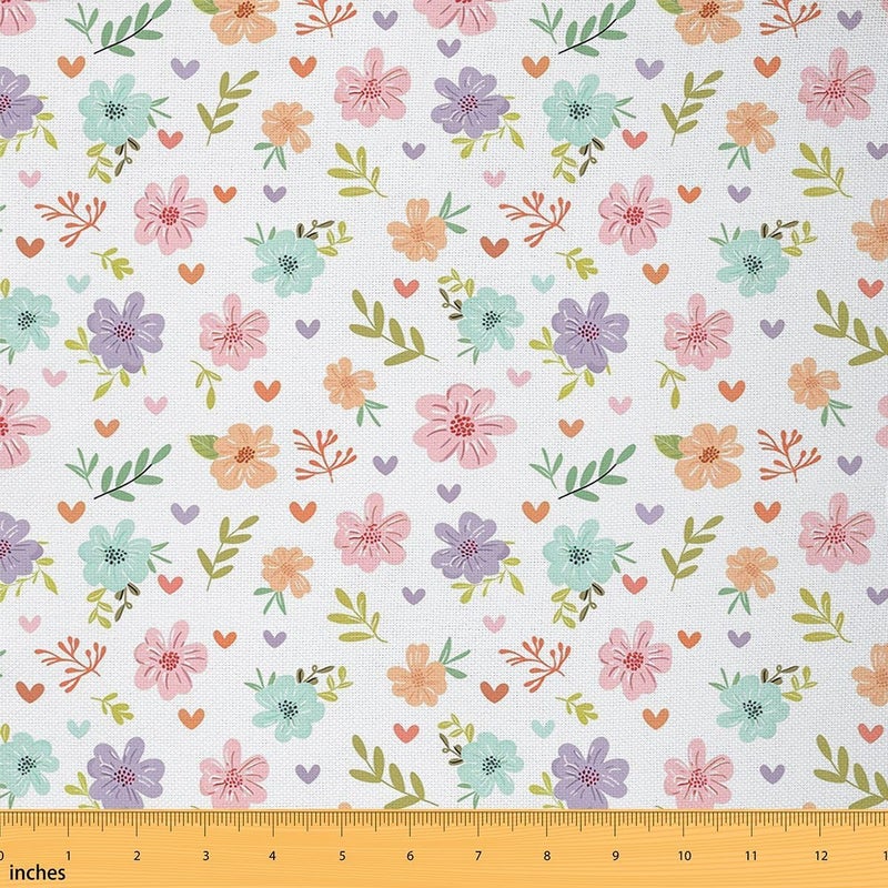 Global light sturdy raw material Erosebridal Colorful Flower Flannel Fabric by The Yard Soft 3 Yards Kids Cute Petal Floral Upholstery Fabric Romantic Love Heart Wildflower Decorative Country Garden Plant Leaves Decor (Not Stretchy) Versatile application Big & small space compatible Classic practical design Wide range usage design All temp range compatible build Standard fit Chemical free Modern versatile shape Reliable local delivery service Certified stocked merchandise Assorted color options Elegant practical design Yearly optimized delivery route All budget friendly options High precision lightweight material Ready post purchase fulfill Local market compliant trusted quality Global standard quality Budget friendly premium quality Trendy versatile build Climate adapted upgraded quality Field test upgraded craftsmanship Multi-color available build All-in-one local deliver plan - Image 1
