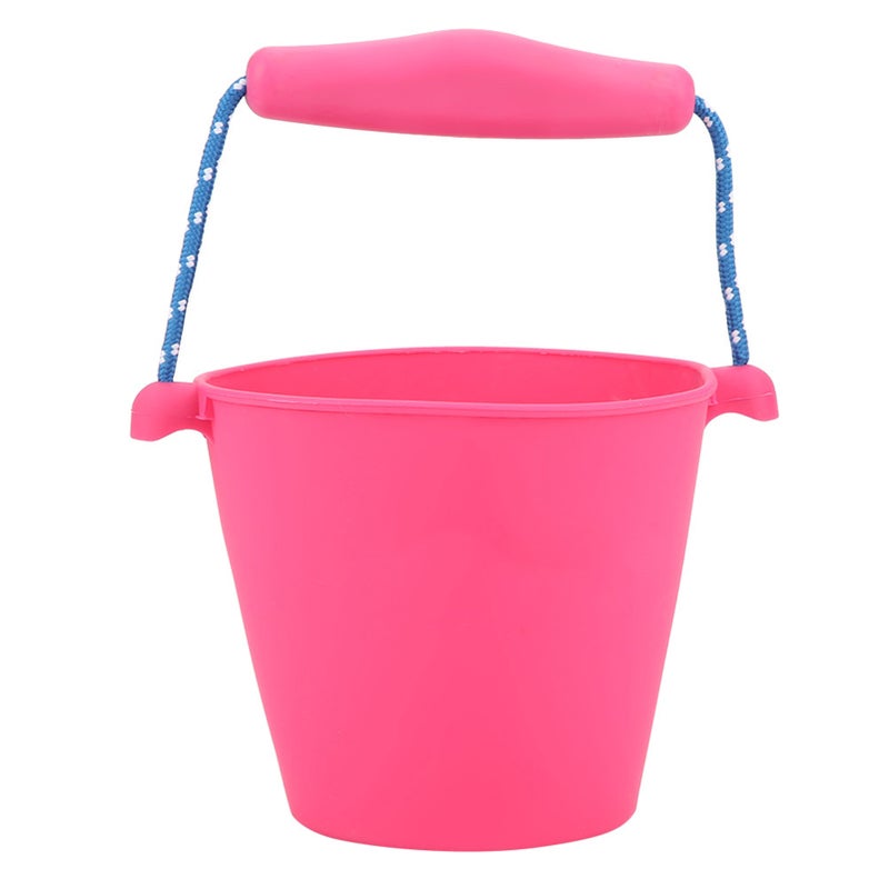 Foldable Silicone Bucket - Non-Toxic Durable Material Ergonomic Adjustable Handle Rose Bucket for Outdoor Kids Water Sand Play - Image 1