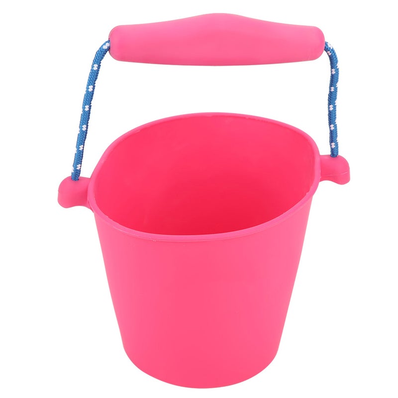 Foldable Silicone Bucket - Non-Toxic Durable Material Ergonomic Adjustable Handle Rose Bucket for Outdoor Kids Water Sand Play - Image 5