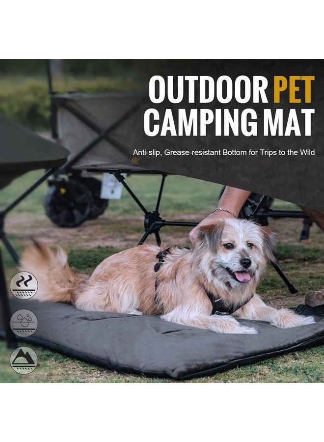 OneTigris Travel Dog Bed - Portable Waterproof Anti-Slip Dog Camping Outdoor Indoor Bed Mat Cushioned Plush Warm Puppy Mattresses - Image 3