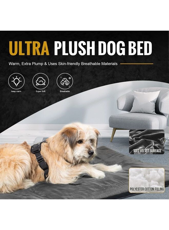 OneTigris Travel Dog Bed - Portable Waterproof Anti-Slip Dog Camping Outdoor Indoor Bed Mat Cushioned Plush Warm Puppy Mattresses - Image 2