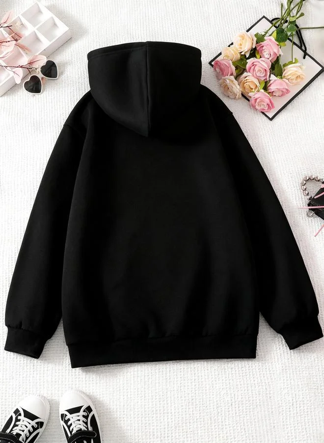 Take Two Take Two Graphic Printed Pocket Detail Hoodie