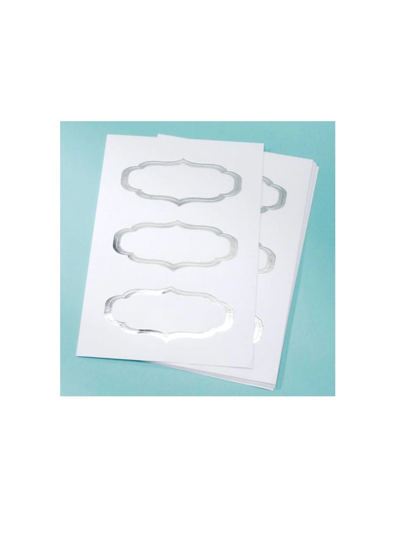 Labels White with Foil Edge Baroque 2.75 x 1.25 inches - Image 3