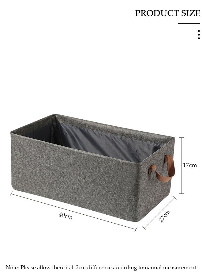 DUNISO 3 قطع قابلة للطي خزانة تخزين منظم صندوق تخزين خزانة قابل للغسل مع مقابض حمل صندوق منظم ألعاب صندوق تخزين مكعب لخزانة الملابس وغرفة النوم والمكتب - Image 2