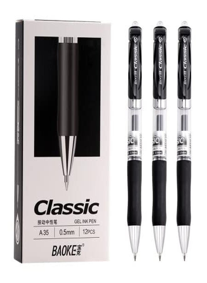 BaoKe A35 Press Gel Pen 0.5mm Black - Image 2