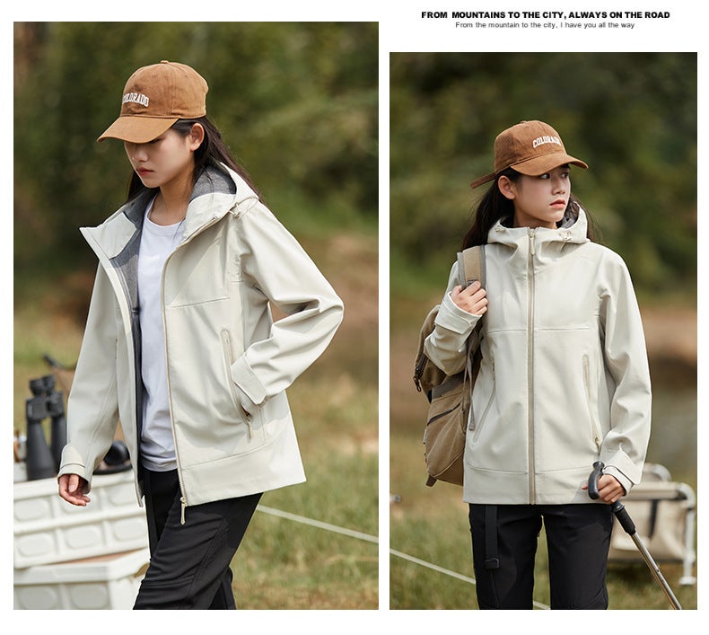 2024 Fall/Winter New Seamless Adhesive Fleece-Lined Jacket Men'S And Women'S Waterproof Windproof Full Heat Seal Outdoor Couple Jacket - Image 1