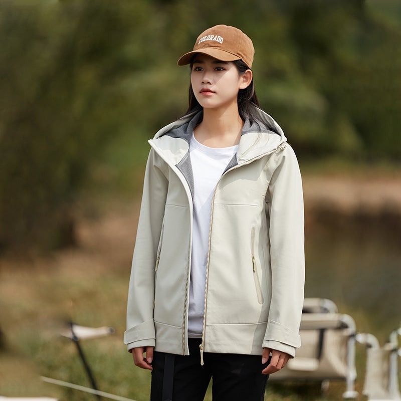 2024 Fall/Winter New Seamless Adhesive Fleece-Lined Jacket Men'S And Women'S Waterproof Windproof Full Heat Seal Outdoor Couple Jacket - Image 4