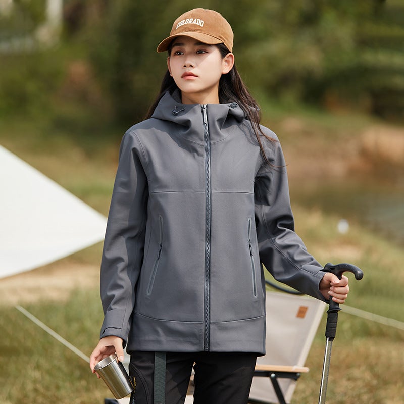 2024 Fall/Winter New Seamless Adhesive Fleece-Lined Jacket Men'S And Women'S Waterproof Windproof Full Heat Seal Outdoor Couple Jacket - Image 5