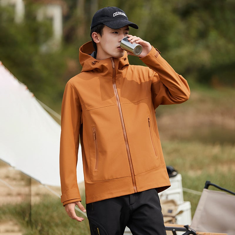 2024 Fall/Winter New Seamless Adhesive Fleece-Lined Jacket Men'S And Women'S Waterproof Windproof Full Heat Seal Outdoor Couple Jacket - Image 2