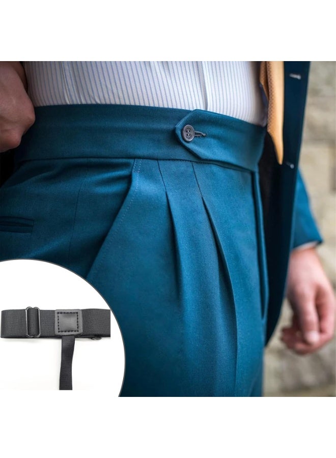 Shirt Stays for Men, Adjustable Elastic Shirt Garters with Non-Slip Clips, Shirt Holders Keep Shirt Tucked In, Shirt Tuckers Suspenders for Military, Police, Business Wear, Black, One size - Image 5