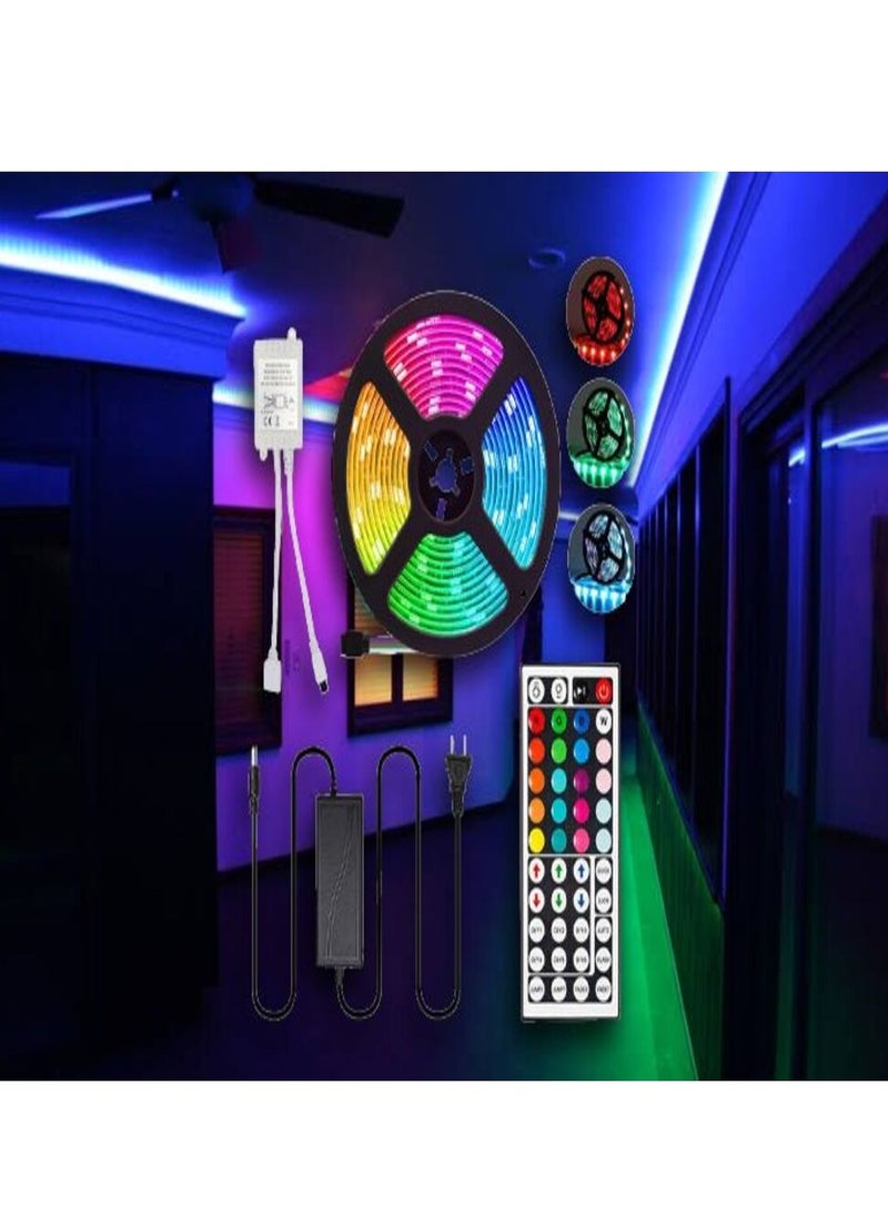 Generic 5050 RGB LED Light Waterproof Flexible Rope Light Strip + 44 Key RGB LED Controller + Power Adapter 12V 5A 60W Outdoor Lighting  - Image 5