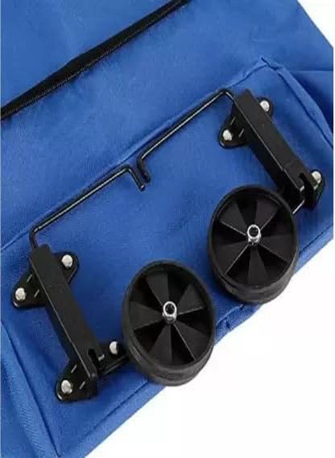 Cospex Shopping Bag with Wheels, Artue Foldable Shopping Trolley Bag with Wheels Collapsible Shopping Cart Reusable Foldable Grocery Bags Travel Bag - Image 2