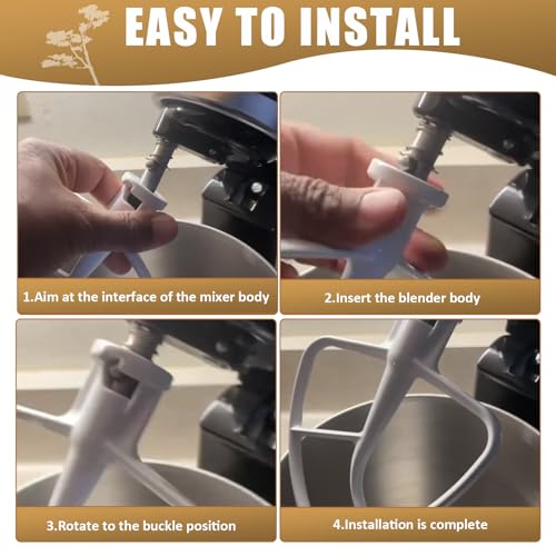 Swess K5AB K5SS Stand Mixer Flat Beater Blade 𝐊𝟓𝐀𝐁 𝐊𝟓𝐒𝐒 for KitchenAid Paddle Attachment 5-QT Coated Flat Beater 9707670 W10807813 PS983355 AP3881259 - Image 5