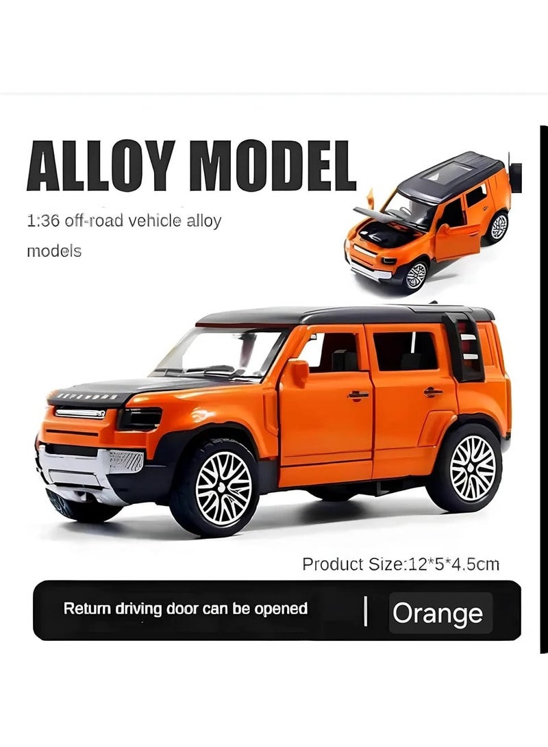 LAND ROVER Bulk Packaged 136‑Scale Realistic Alloy 4‑Door SUV Model | Kids’ Orange Die‑Cast Toy Car – Wholesale - Image 3
