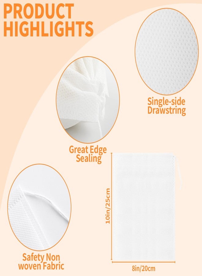 TamBee Large Empty Tea Bags for Loose Leaf Tea Cold Brew Bags Reusable Tea Bag Bath Tea Bags for Tub Tea Sachets Coffee Filter Bags 8" x 10" 200 Pcs - Image 2