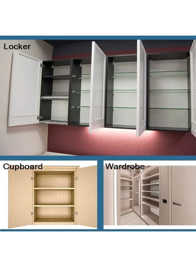 8pcs Transparent Self Adhesive Shelf Support Pegs Cabinet Book Shelves Closet Brackets Helper - Image 5