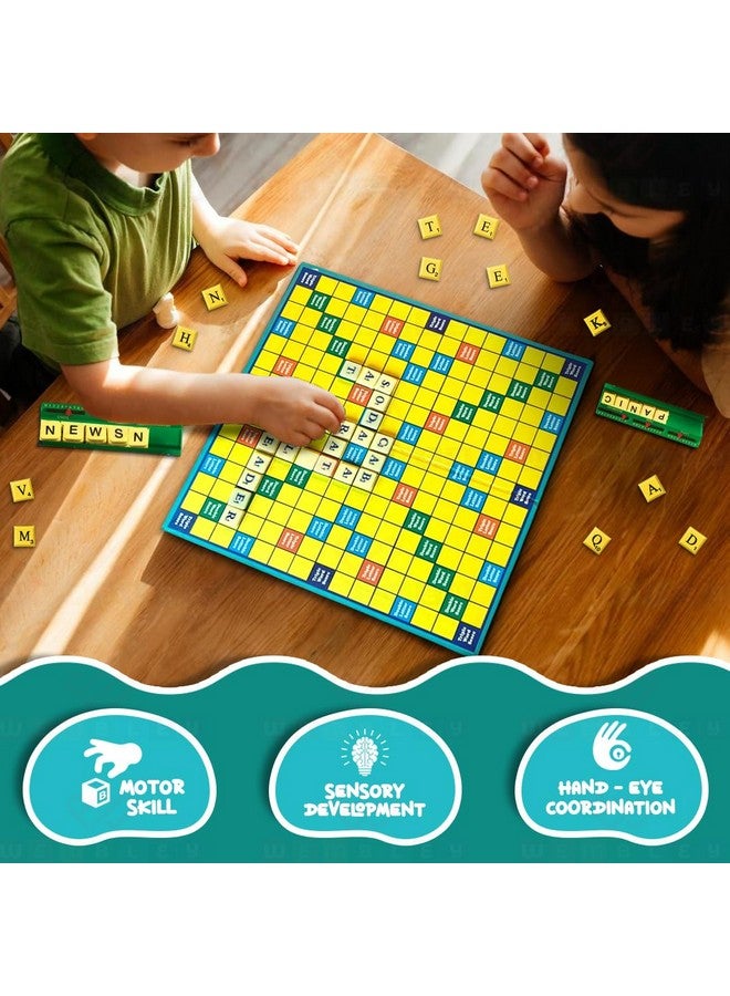 Wembley Crossword Board Game for Kids Adults with 100 Letters English Wordcraft Puzzle Vocabulary Builder Educational Learning Creative Word Builder Game for Upto 4 Players - Image 4