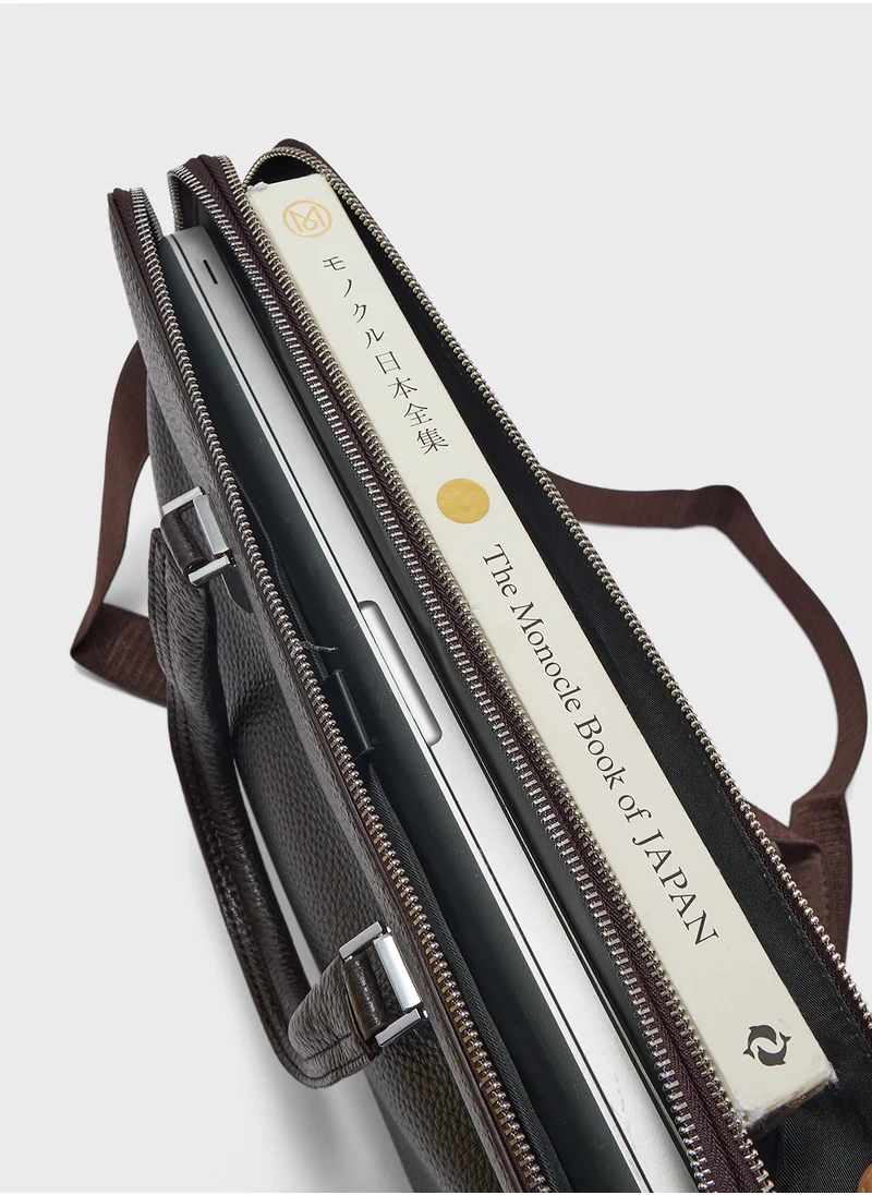 روبرت وود Grain Texture Office Laptop Bag