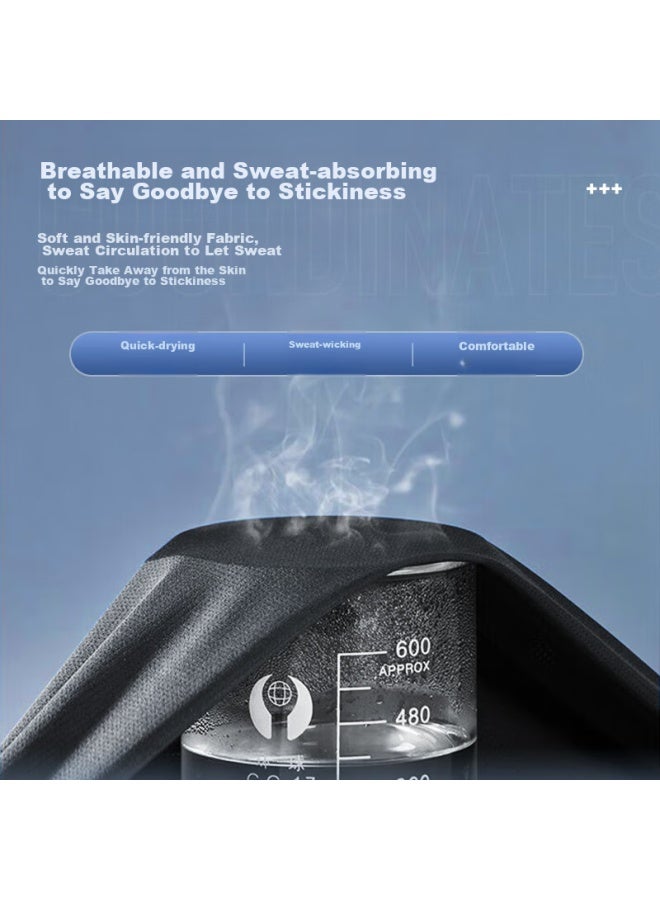 Li-Ning Men'S Sports Set, Summer Ice Silk Short-Sleeve Shorts, Quick-Dry Shirt, For Running, Middle School Physical Exam, Sports, Badminton, And Fitness