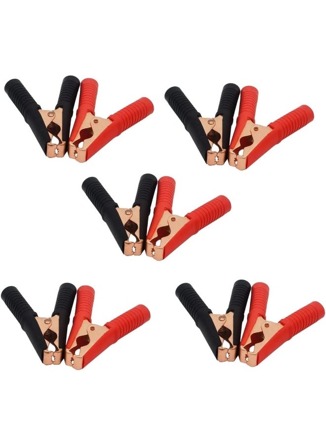 melfi Insulated Alligator Clips Durable Heavy Duty Black & Red Boot Metal Spring Loaded For Truck Car Battery Electric Test Clips Lead Probe Alligator Clamps - 5 Pair  - Image 1
