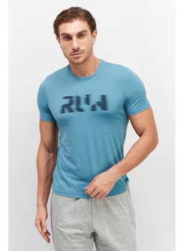 Reebok Men Sportswear Fit Short Sleeve Training T-Shirt, Blue  - Image 1