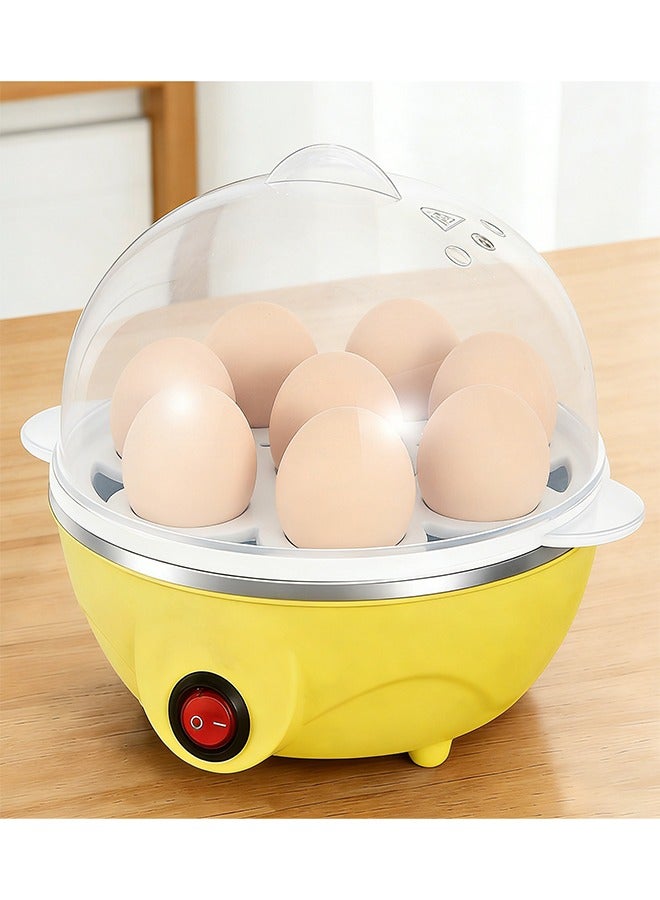 "تاقومارت طباخ بيض الدجاج يصنع ما يصل إلى 7 بيضات مسلوقة كبيرة مضادة للحرق الجاف وإيقاف التشغيل التلقائي مع لوحة تسخين للبيض الصلب واللين والمسلوق (أصفر) - Image 1
