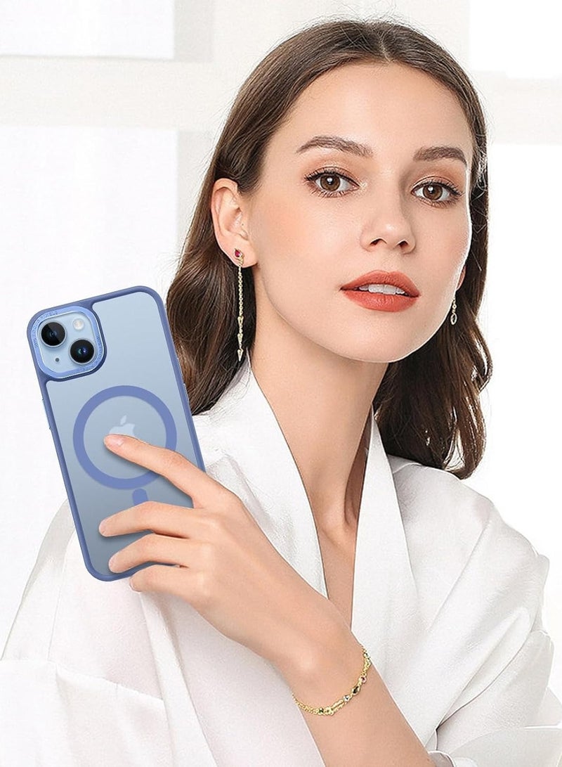 حافظة مغناطيسية لهاتف آيفون آيفون 16 برو 6.3 بوصة حافظة هاتف شفافة غير لامعة رفيعة مقاومة للصدمات ومضادة للأصفر للنساء والرجال والفتيات والأولاد غطاء واقٍ (أزرق سييرا) - Image 4