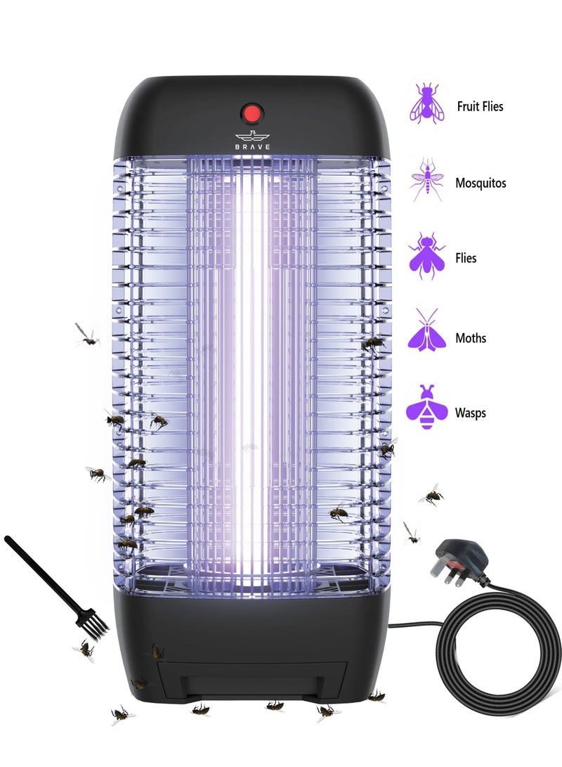 Brave Powerful High Power Electric Bug Zapper with UV Light - Mosquito Killer, Insect Killer, Fly Trap, Mosquito Lamp, Mosquito Trap - 10W & 1800V Power Supply - Smart Pest Control Device for Indoor & Outdoor Use of Home, Patio, Garden, Kitchen, Office and Camping - Safe, Eco-Friendly, Durable, Silent - 24/7 Protection (Black) - Image 1