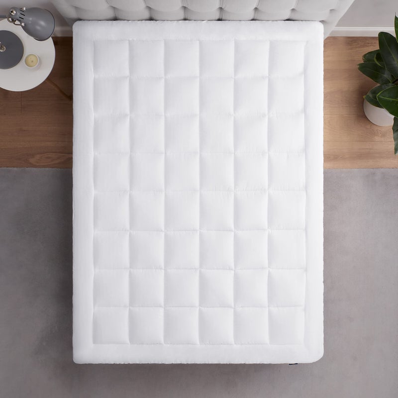 Serta ComfortSure Full Mattress Cover, Fitted Pillow Top Mattress Pad, Super Soft and Breathable Quilted Cotton Protector with 18" Elastic Deep Pockets for Secure Fit, White - Image 4