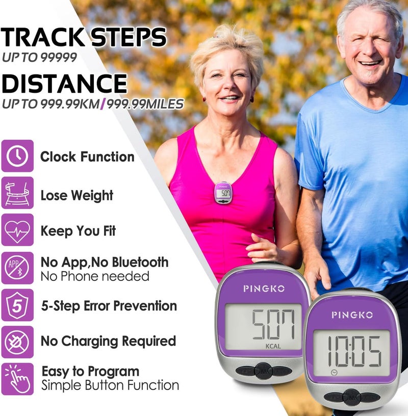 PINGKO Outdoor Multi-Function Portable Sport Pedometer Step/Distance/Calories/Counter - Image 2