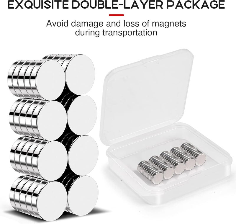 SLASA 50pcs 12x1mm Tiny Neodymium Magnets – Small Round Rare Earth Magnets for Crafts, Fridge, Whiteboard, Office, Kitchen Cabinet, Refrigerator, Strong Mini Disc Magnets - Image 3