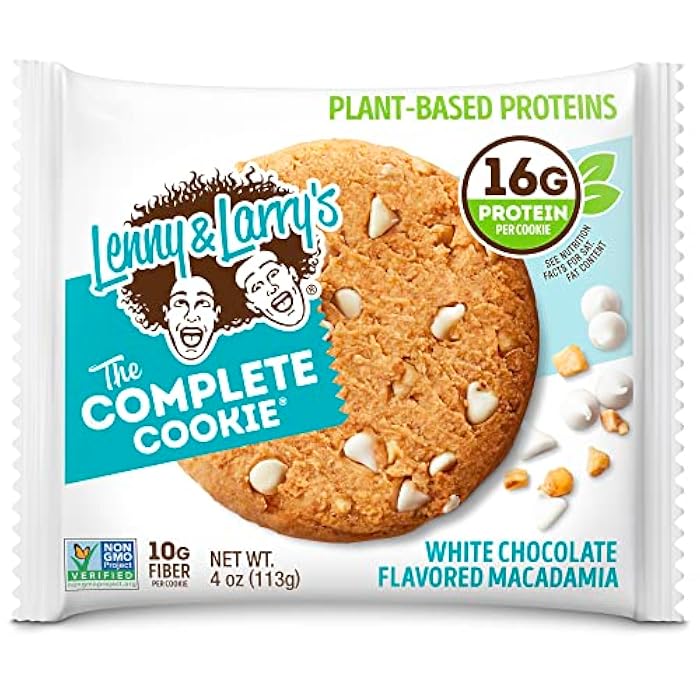 LENNY & LARRY'S Lenny and Larry's The Complete Cookie, White Chocolate Macadamia, 4 Ounce (Pack of 12) - Image 3