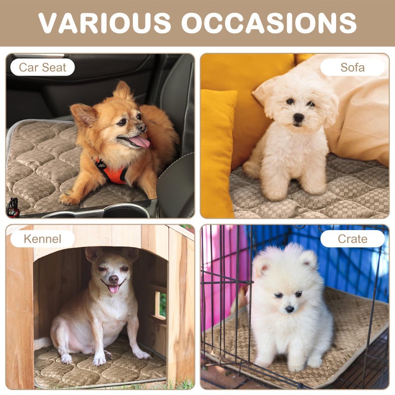 Tujoe 4 Pack Self Warming Cat Mat Self Heating Cat Pad Warm Thermal Pet Bed Washable Dog Crate Pad Body Heat Dog Bed Mat Blanket Non Slip Bottom for Outdoor Indoor Pets - Image 5