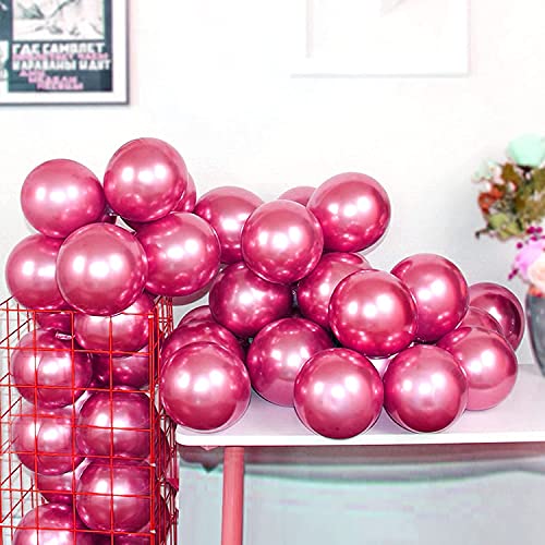 Crackles Super Shiny HD Metallic Chrome Balloons Pink for Party Decorations -Pack of 50 - Image 1