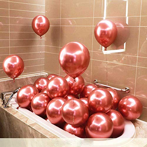 Crackles Super Shiny HD Metallic Chrome Balloons Pink for Party Decorations -Pack of 50 - Image 4