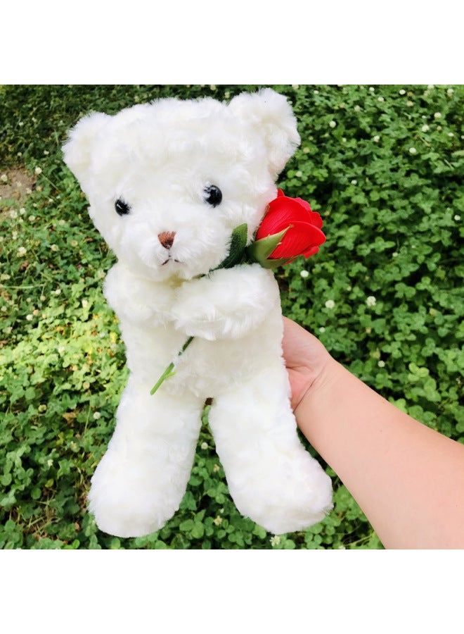 لعبة الدمى المخلبية للأطفال والكبار - لعبة أركيد ممتعة - لعبة حيوانات محشوة ناعمة بألوان مختلفة متاحة - المواصفات: الدب الوردي الأبيض - اللون: 30 سم - Image 1