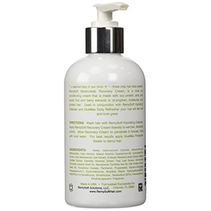 RemySoft Moisturelab Recovery Cream - Safe for Hair Extensions, Weaves and Wigs - Salon Formula Conditioner 8oz - Gentle Sulfate-free Lather - Image 3