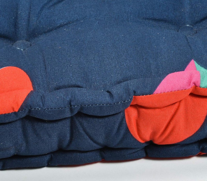 RRC Square Floor Pillow Tufted Cushion Thick Chair Pads| Chair Cushion | Back Support Cushion | Seat Cushion 16 Inch x 16 Inch (Navy) - Image 4