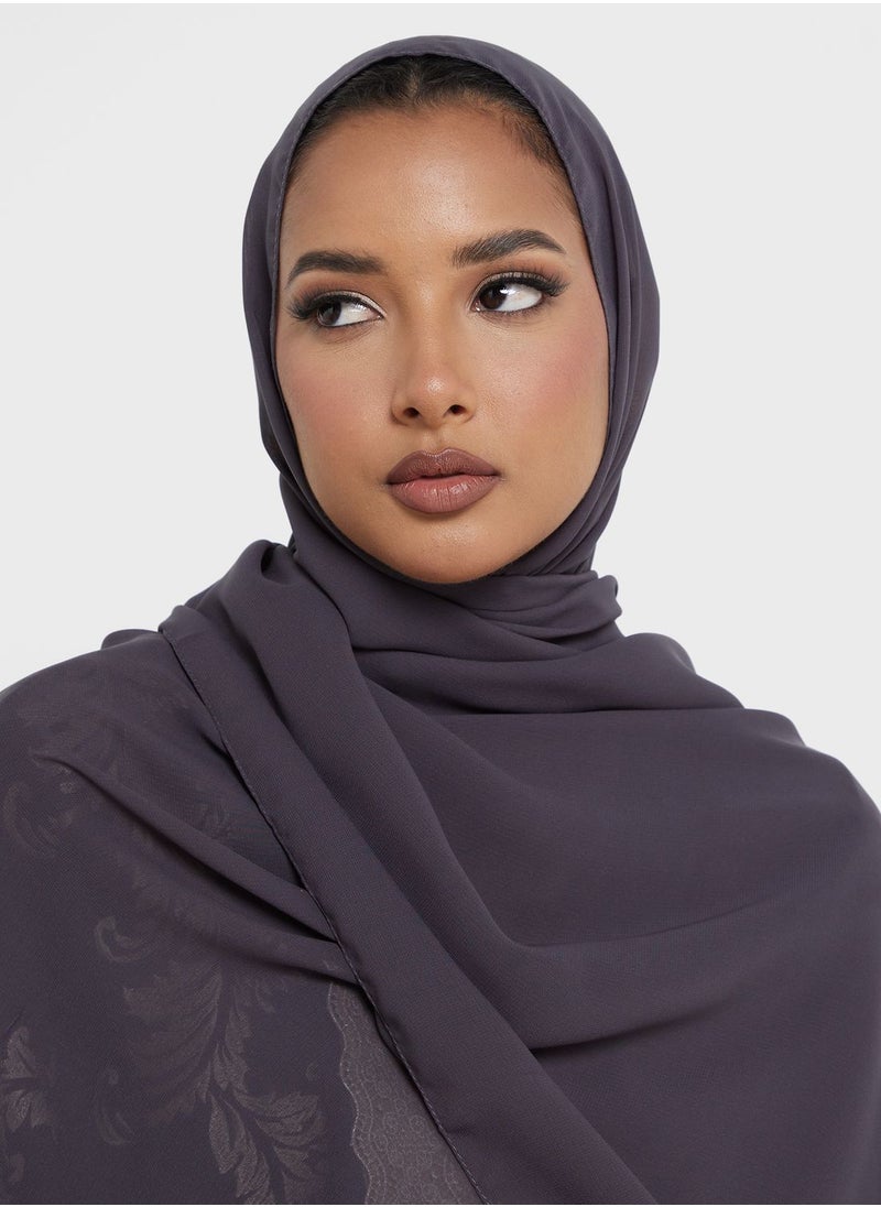 hayas closet - Embroidered Open Abaya - Image 1