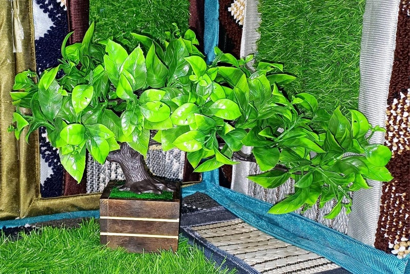 Artificial Tree Flower Pot for Home Decoration Artificial Flower Tree with Wooden Pot Design 5 - Image 2