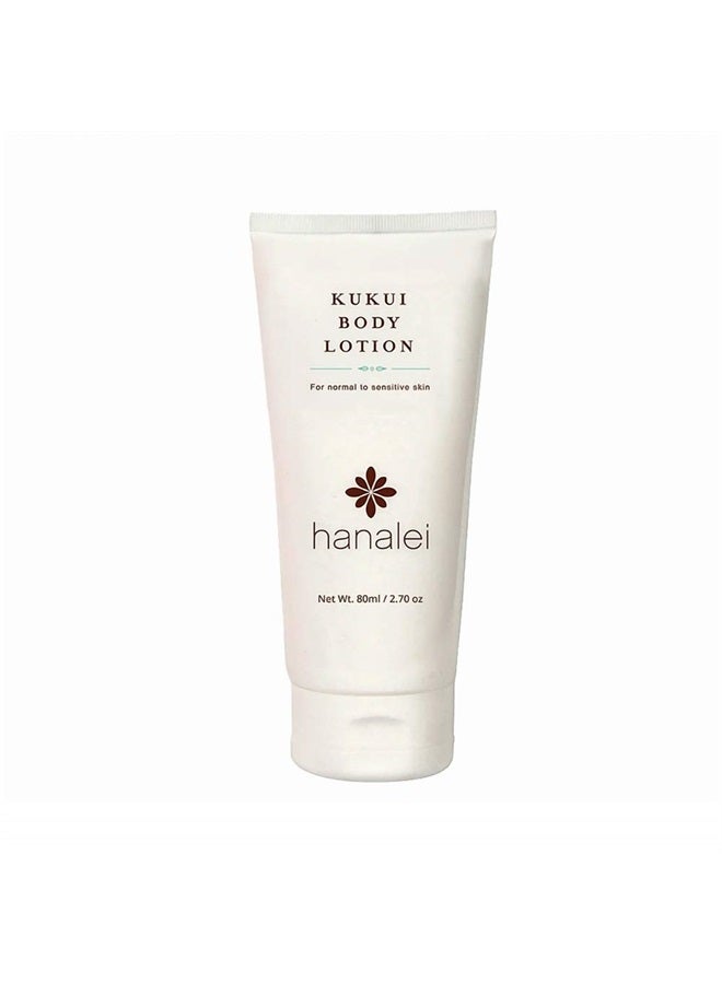 Hanalei Cruelty-Free and Paraben-Free Kukui Body Lotion by Hanalei – Dye-Free Moisturizer with Kukui Nut Oil, Shea Butter, and Jojoba Oil – Made in USA – Travel Size (80 ml) - Image 1