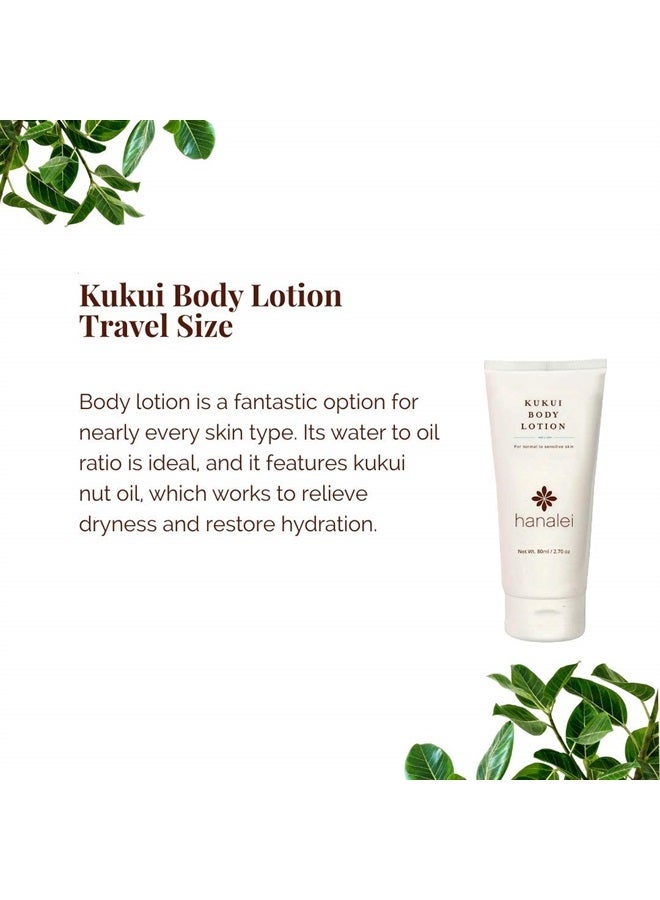 Hanalei Cruelty-Free and Paraben-Free Kukui Body Lotion by Hanalei – Dye-Free Moisturizer with Kukui Nut Oil, Shea Butter, and Jojoba Oil – Made in USA – Travel Size (80 ml) - Image 4