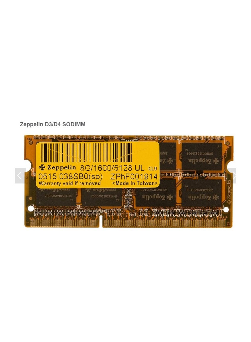 Zeppelin LAPTOP SODIMM 8GB PC2400MHz. 