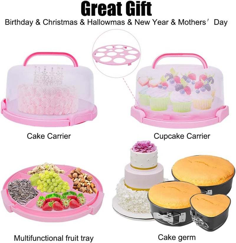 SIK Cake Decorating Kit,635 Pcs Decorating Supplies With 3 Springform Pan Sets Icing Nozzles Rotating Turntable Cake Topper Piping Bags Carrier Holder,Cake Baking Set Tools - Image 2