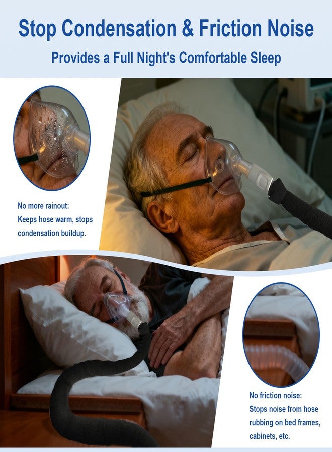 غطاء خرطوم جهاز التنفس CPAP المقاوم للقطط من VigorKeeper بطول 6.4 قدم، متوافق مع ملحقات جهاز ResMed AirSense 11، يمنع التكثف ويقلل من ضوضاء الاحتكاك، يناسب أنابيب ResMed ClimateLineAir 11 المُدفأة، وأنابيب CPAP النحيفة والقياسية. - Image 2