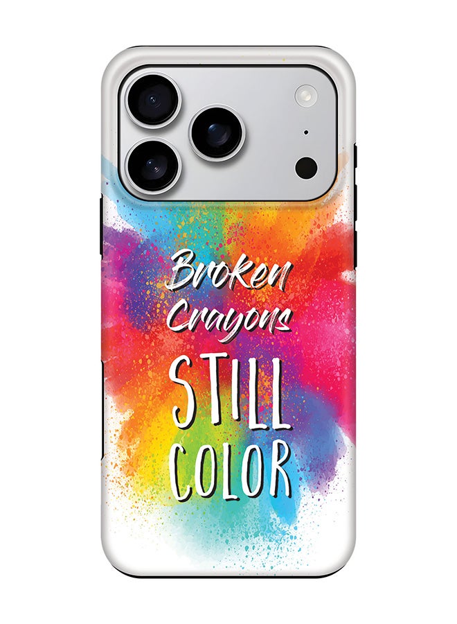 Stylizedd Tough Pro Magnetic Case for iPhone 17 Pro, Dual Layer hybrid PC + TPU Mobile Cover Matte -  Broken Colors
