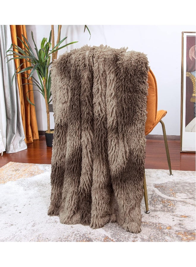 بطانية مزخرفة ناعمة جداً من الفراء الصناعي بحجم 50 × 63 - Image 4