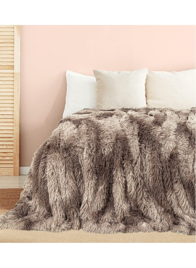 بطانية مزخرفة ناعمة جداً من الفراء الصناعي بحجم 50 × 63 - Image 5