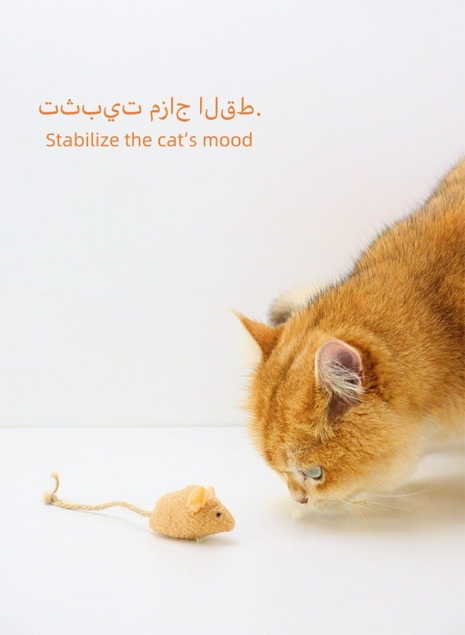 Catnip Toys for Cat, 4 Pcs Interactive Cat Toy Pet Teeth Cleaning Soft Plush Realistic Cute Mouse Colorful Chew Toys with String Tails Indoor Cats Play Bite（color random） - Image 5