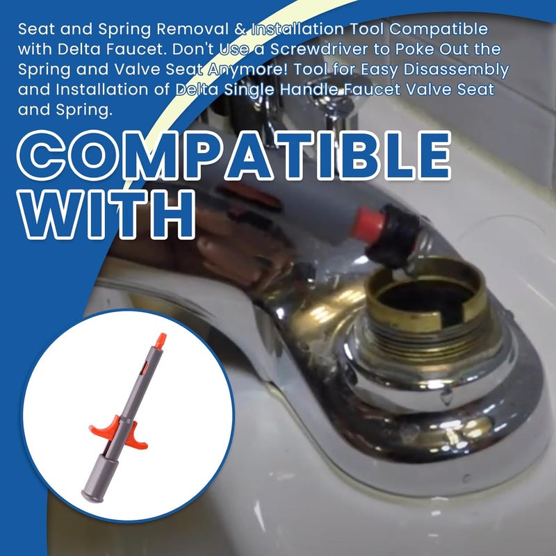 Ciuouient Seat and Spring Removal & Installation Tool Compatible with Delta Faucet (Tool for Easy Disassembly and Installation of Delta Single Handle Faucet Valve Seat and Spring) - Image 2